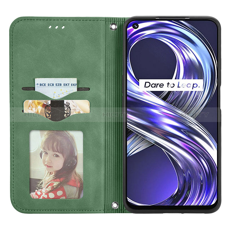 Coque Portefeuille Livre Cuir Etui Clapet S04D pour Realme 8i Plus