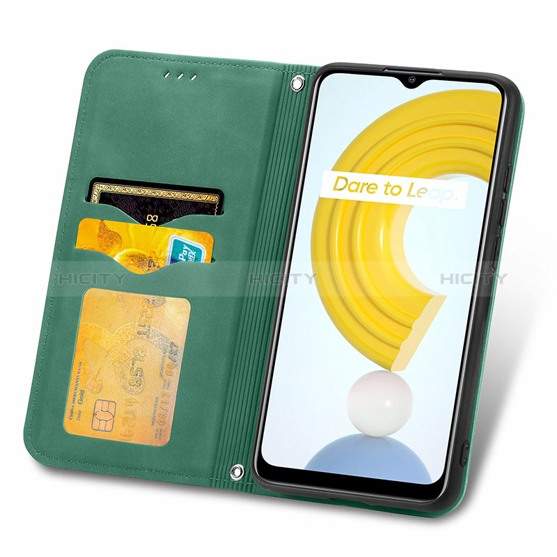 Coque Portefeuille Livre Cuir Etui Clapet S04D pour Realme C21 Plus