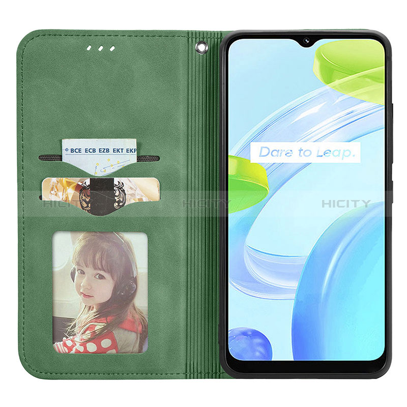 Coque Portefeuille Livre Cuir Etui Clapet S04D pour Realme C30 Plus