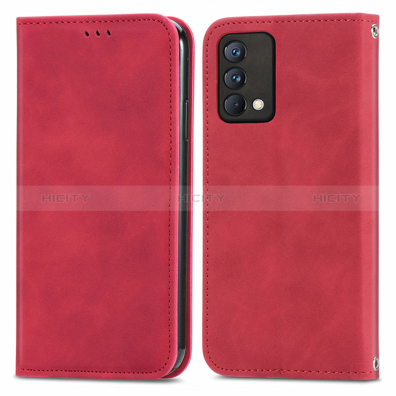 Coque Portefeuille Livre Cuir Etui Clapet S04D pour Realme GT Master 5G Rouge Plus