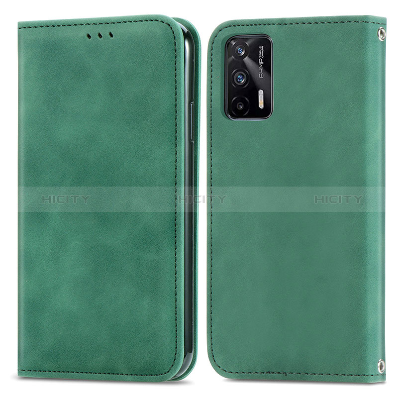 Coque Portefeuille Livre Cuir Etui Clapet S04D pour Realme GT Neo 2T 5G Vert Plus