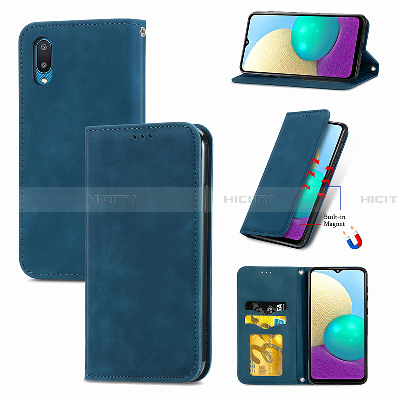 Coque Portefeuille Livre Cuir Etui Clapet S04D pour Samsung Galaxy A02 Plus