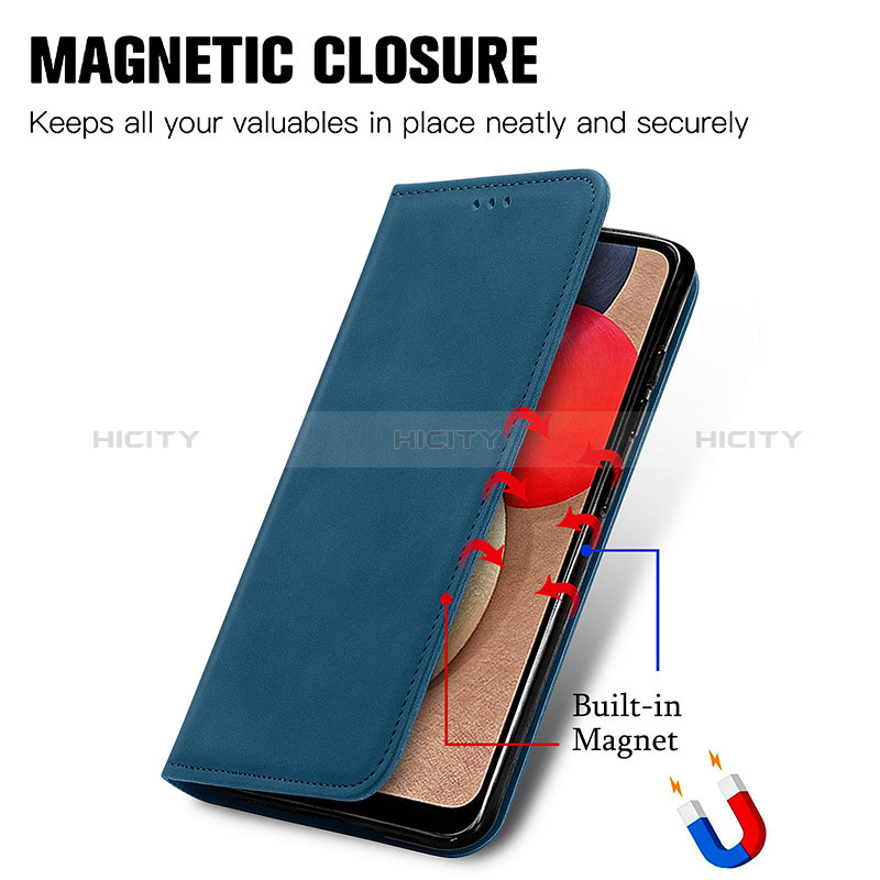 Coque Portefeuille Livre Cuir Etui Clapet S04D pour Samsung Galaxy A02s Plus