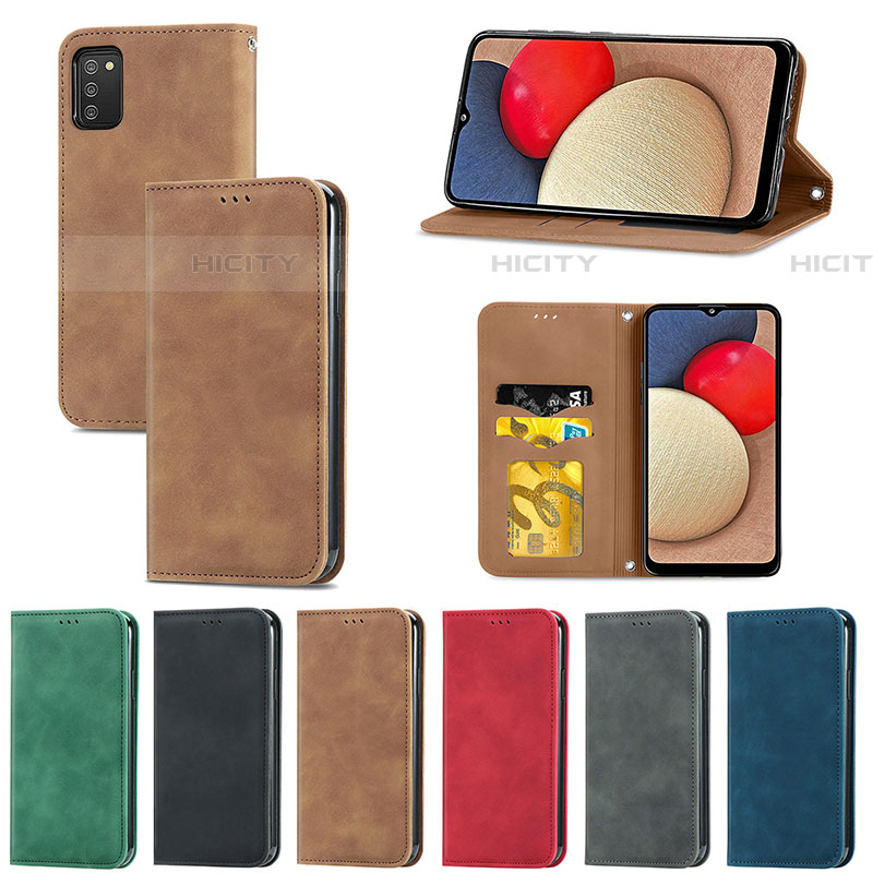 Coque Portefeuille Livre Cuir Etui Clapet S04D pour Samsung Galaxy A03s Plus