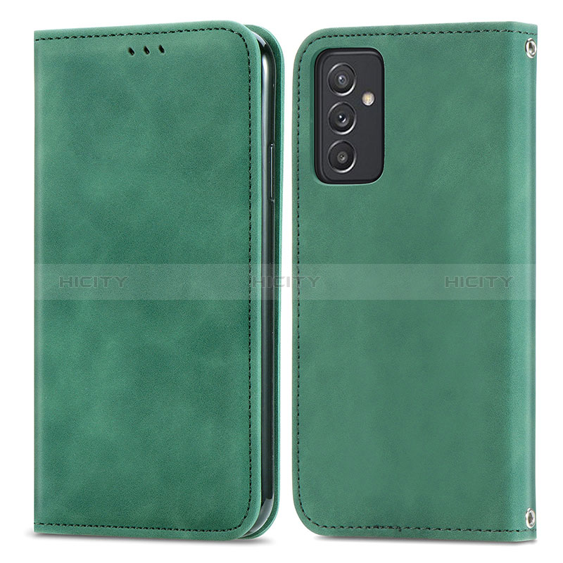 Coque Portefeuille Livre Cuir Etui Clapet S04D pour Samsung Galaxy A15 4G Vert Plus