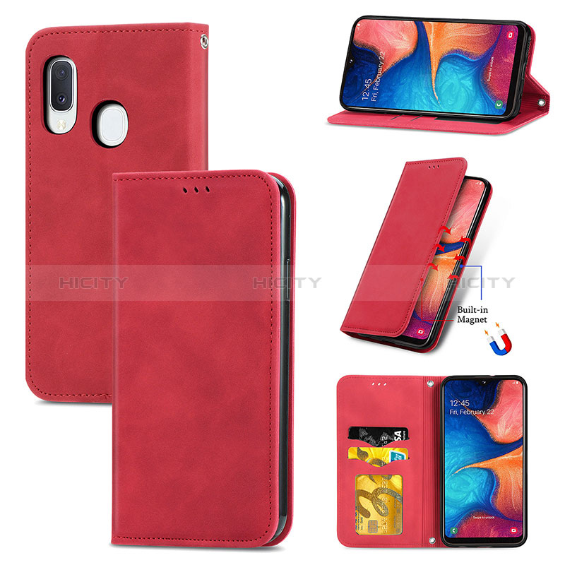 Coque Portefeuille Livre Cuir Etui Clapet S04D pour Samsung Galaxy A20e Plus