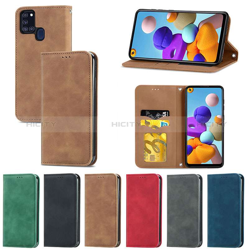 Coque Portefeuille Livre Cuir Etui Clapet S04D pour Samsung Galaxy A21s Plus