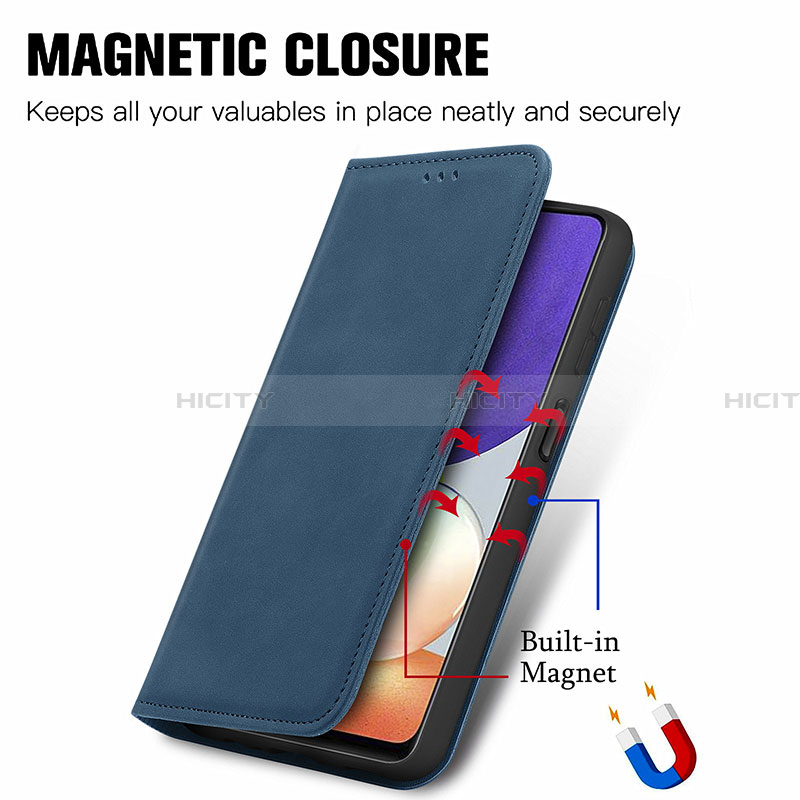 Coque Portefeuille Livre Cuir Etui Clapet S04D pour Samsung Galaxy A22 4G Plus