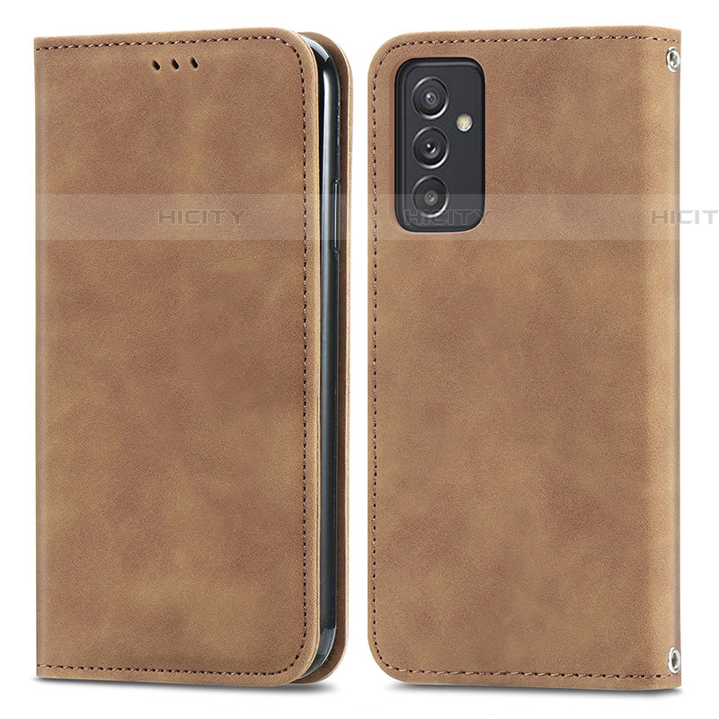 Coque Portefeuille Livre Cuir Etui Clapet S04D pour Samsung Galaxy A24 4G Marron Plus