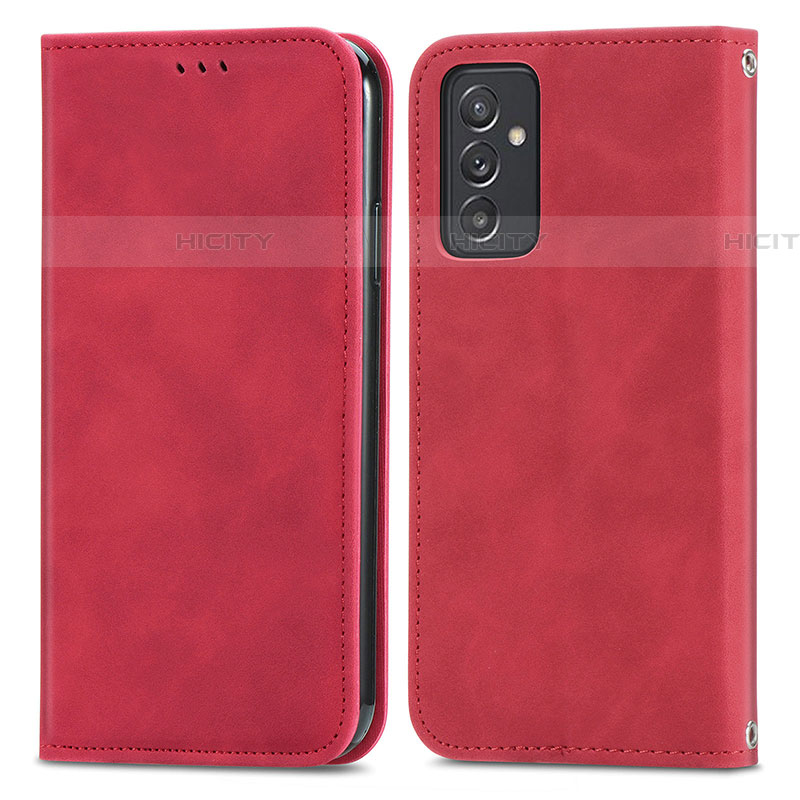 Coque Portefeuille Livre Cuir Etui Clapet S04D pour Samsung Galaxy A24 4G Rouge Plus