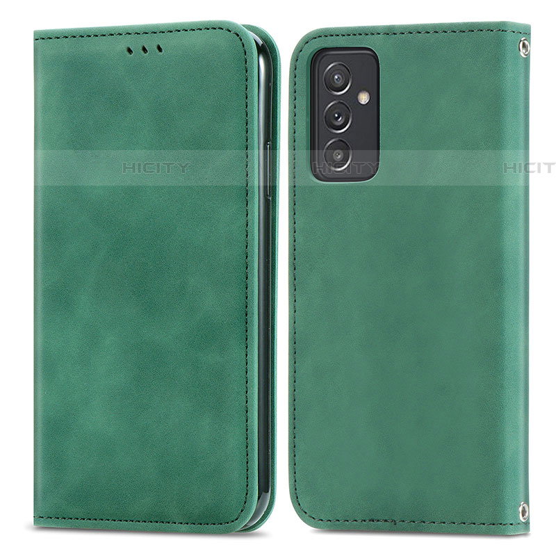 Coque Portefeuille Livre Cuir Etui Clapet S04D pour Samsung Galaxy A24 4G Vert Plus