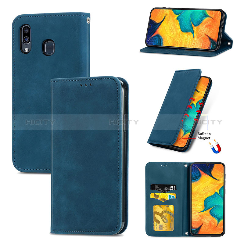 Coque Portefeuille Livre Cuir Etui Clapet S04D pour Samsung Galaxy A30 Plus