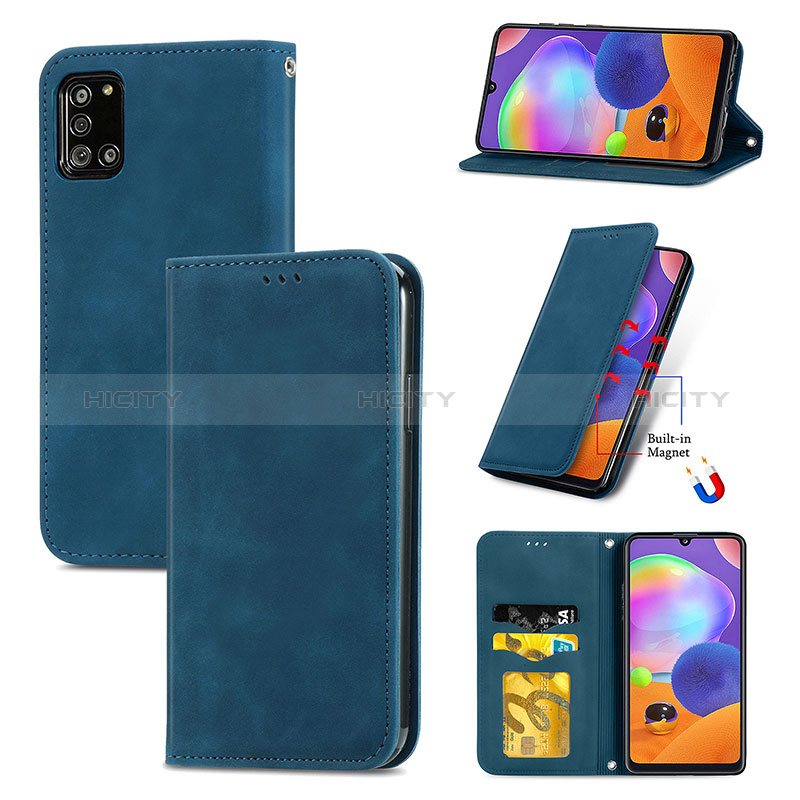 Coque Portefeuille Livre Cuir Etui Clapet S04D pour Samsung Galaxy A31 Plus