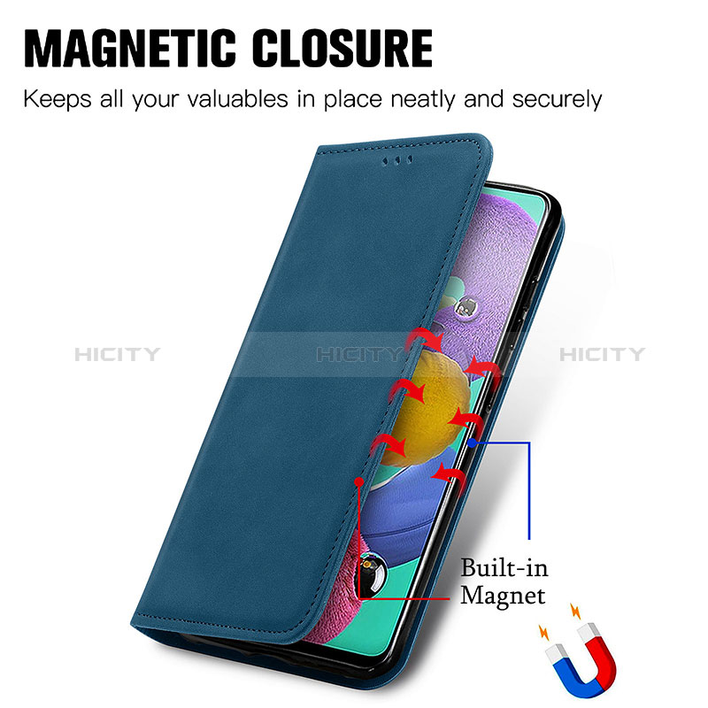 Coque Portefeuille Livre Cuir Etui Clapet S04D pour Samsung Galaxy A51 5G Plus