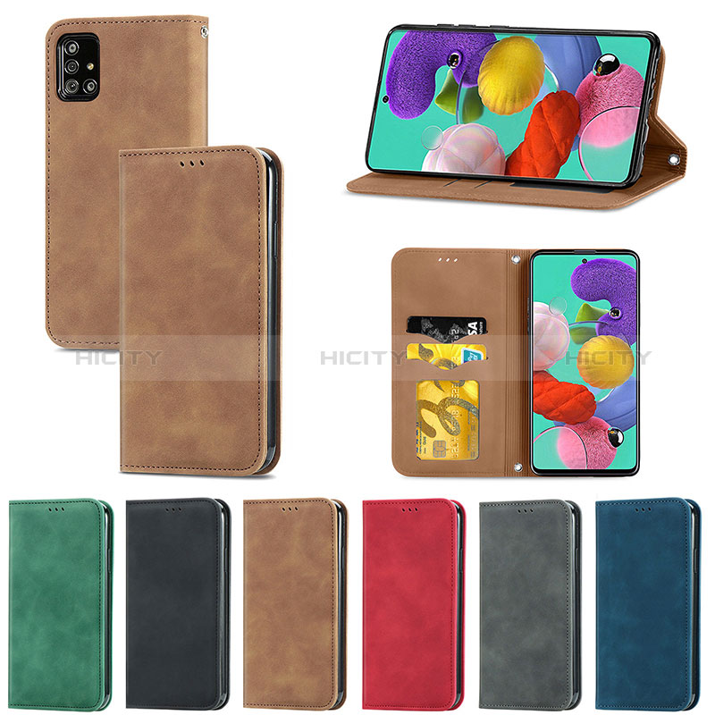 Coque Portefeuille Livre Cuir Etui Clapet S04D pour Samsung Galaxy A51 5G Plus