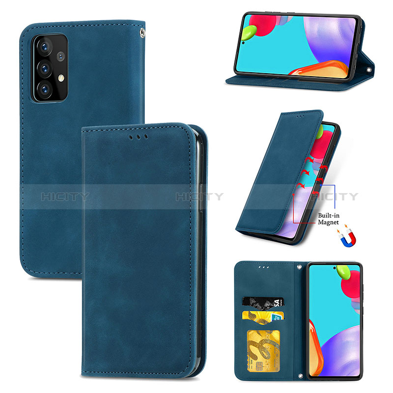 Coque Portefeuille Livre Cuir Etui Clapet S04D pour Samsung Galaxy A52s 5G Plus