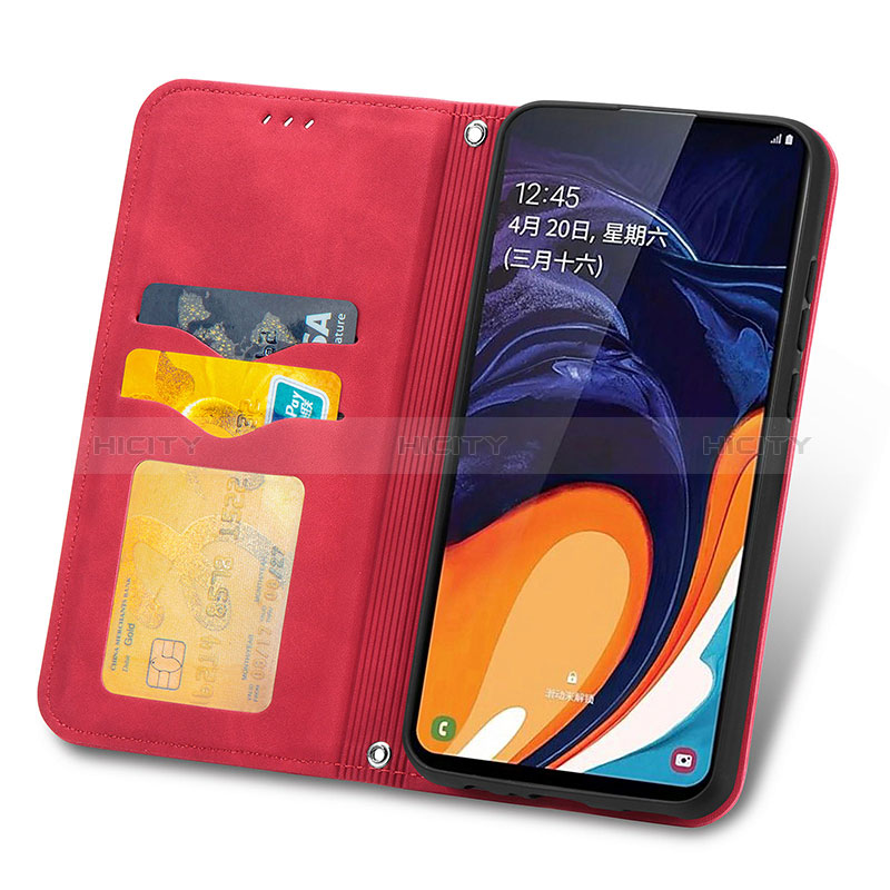 Coque Portefeuille Livre Cuir Etui Clapet S04D pour Samsung Galaxy A60 Plus