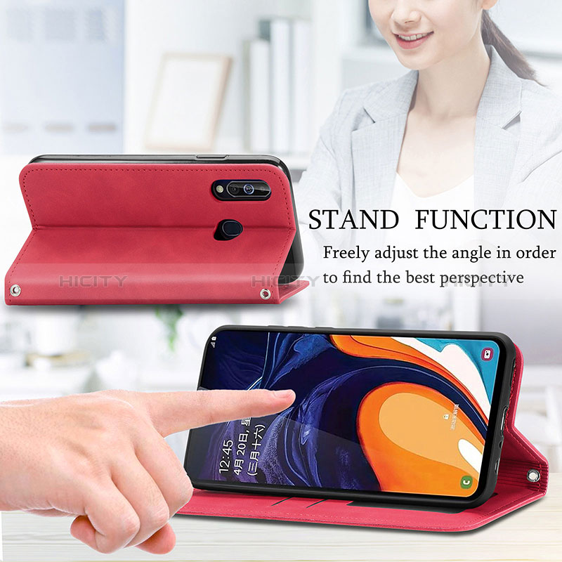 Coque Portefeuille Livre Cuir Etui Clapet S04D pour Samsung Galaxy A60 Plus