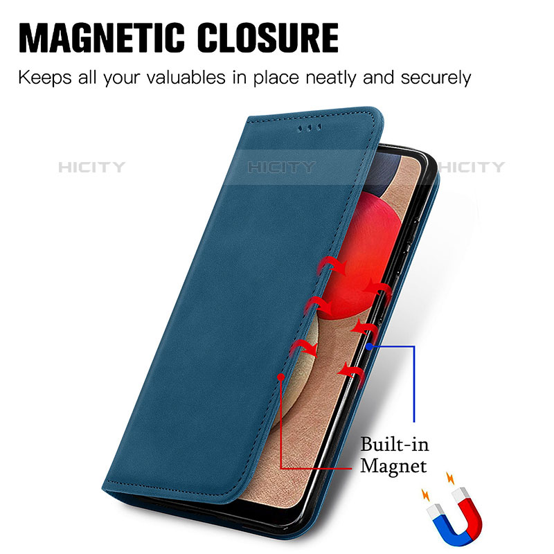 Coque Portefeuille Livre Cuir Etui Clapet S04D pour Samsung Galaxy M02s Plus