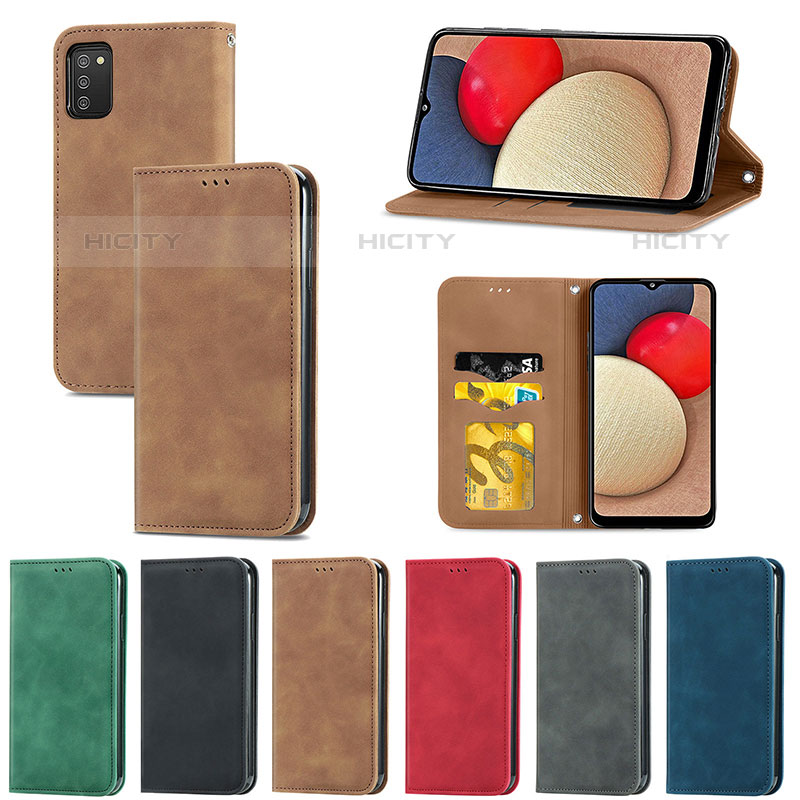 Coque Portefeuille Livre Cuir Etui Clapet S04D pour Samsung Galaxy M02s Plus