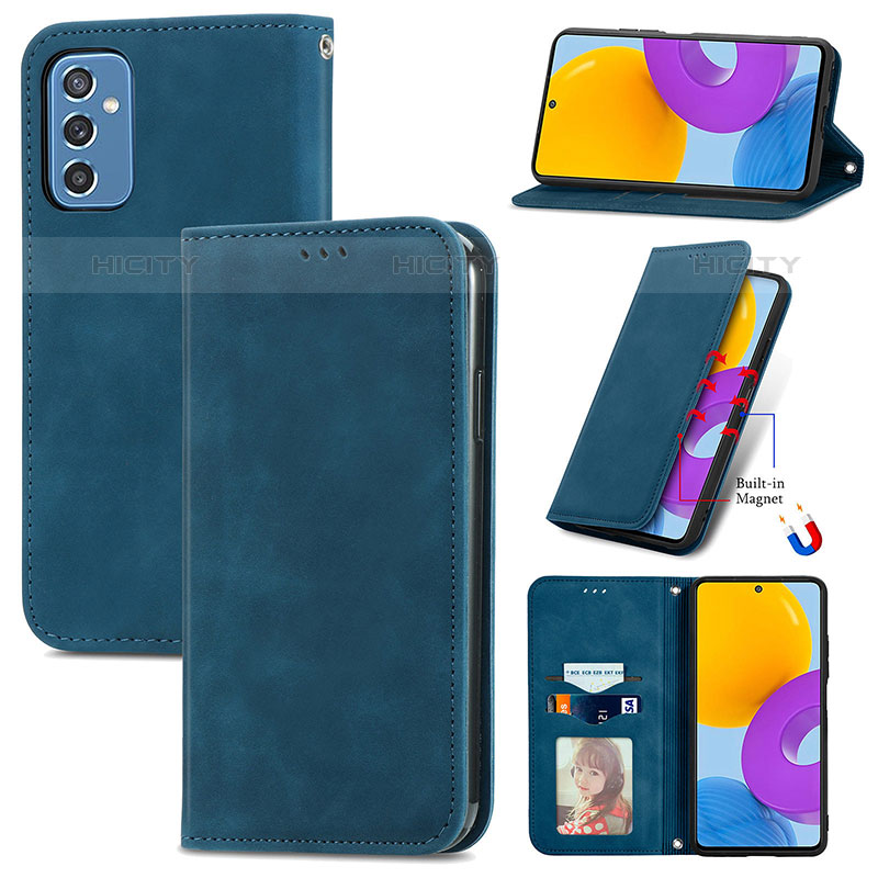 Coque Portefeuille Livre Cuir Etui Clapet S04D pour Samsung Galaxy M52 5G Plus