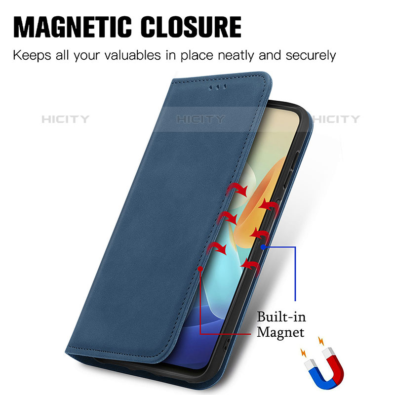 Coque Portefeuille Livre Cuir Etui Clapet S04D pour Vivo T1 5G India Plus