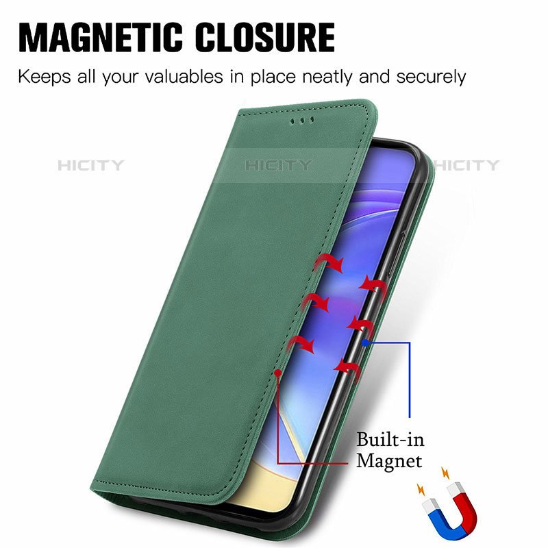 Coque Portefeuille Livre Cuir Etui Clapet S04D pour Vivo V21e 5G Plus