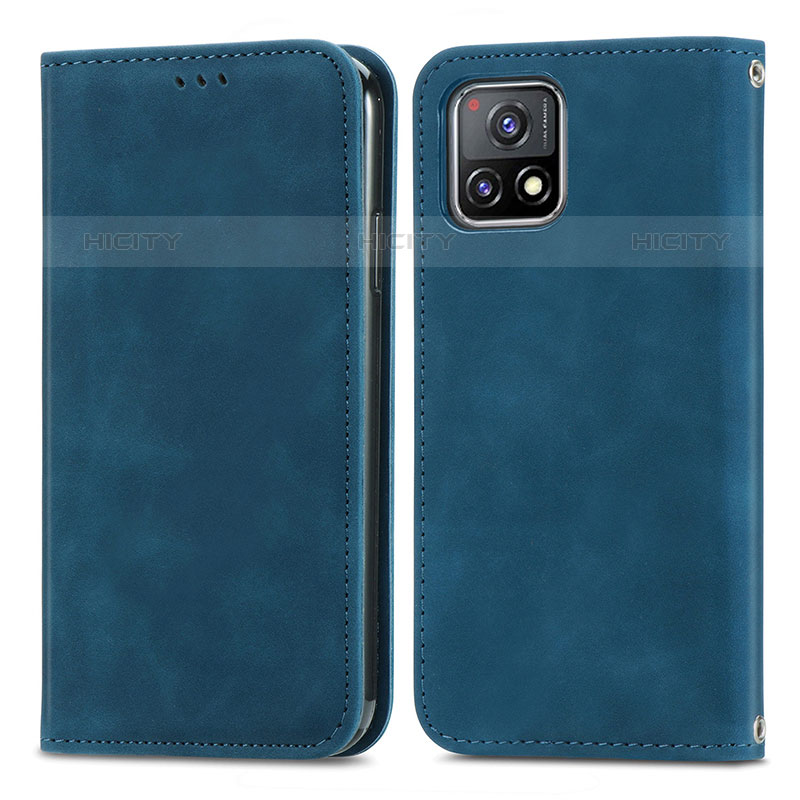 Coque Portefeuille Livre Cuir Etui Clapet S04D pour Vivo Y54s 5G Bleu Plus