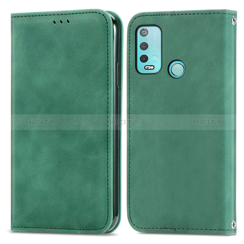 Coque Portefeuille Livre Cuir Etui Clapet S04D pour Wiko Power U30 Vert Plus