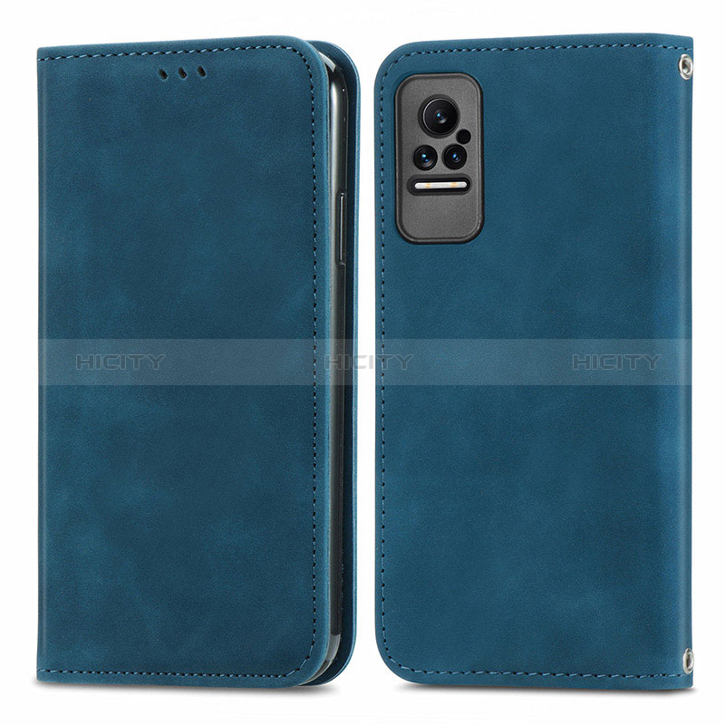 Coque Portefeuille Livre Cuir Etui Clapet S04D pour Xiaomi Civi 1S 5G Bleu Plus