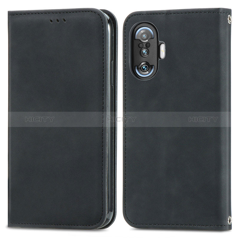 Coque Portefeuille Livre Cuir Etui Clapet S04D pour Xiaomi Poco F3 GT 5G Noir Plus