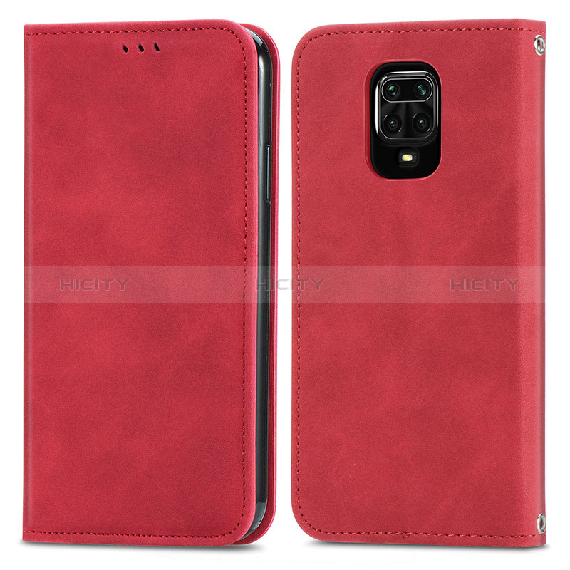 Coque Portefeuille Livre Cuir Etui Clapet S04D pour Xiaomi Poco M2 Pro Rouge Plus