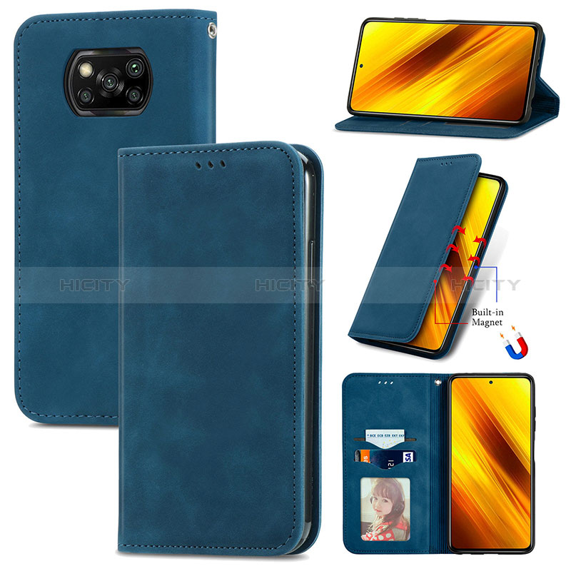 Coque Portefeuille Livre Cuir Etui Clapet S04D pour Xiaomi Poco X3 Pro Plus