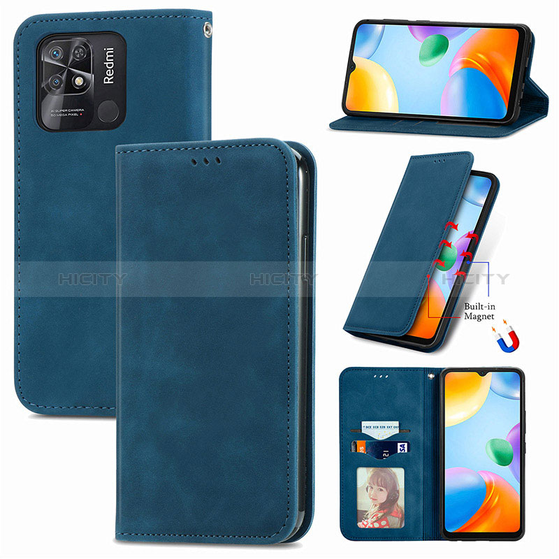 Coque Portefeuille Livre Cuir Etui Clapet S04D pour Xiaomi Redmi 10 India Plus