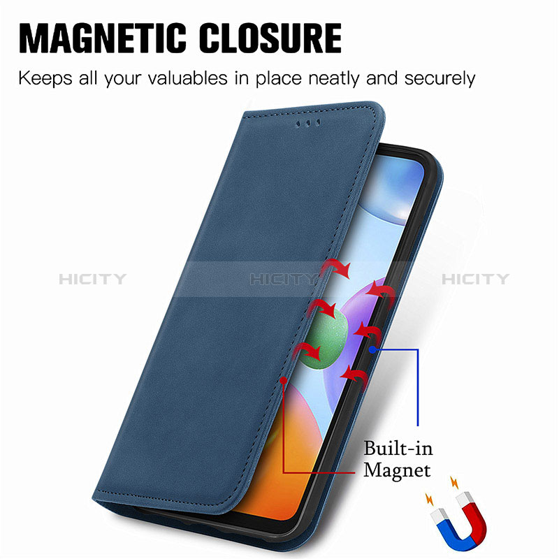 Coque Portefeuille Livre Cuir Etui Clapet S04D pour Xiaomi Redmi 10 India Plus