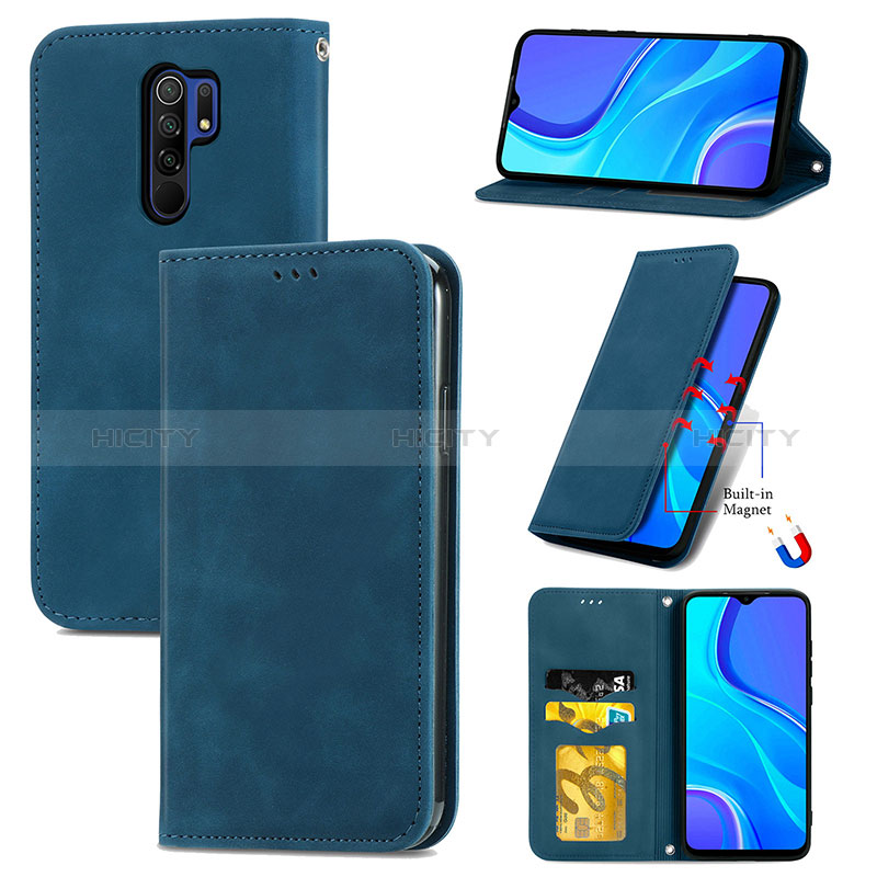 Coque Portefeuille Livre Cuir Etui Clapet S04D pour Xiaomi Redmi 9 Prime India Plus