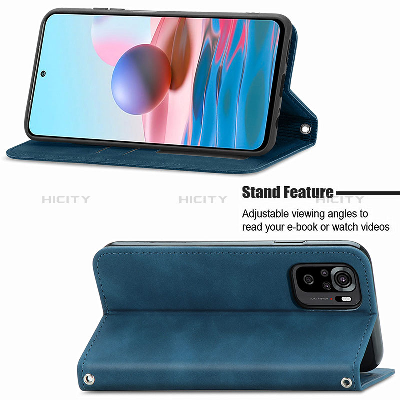 Coque Portefeuille Livre Cuir Etui Clapet S04D pour Xiaomi Redmi Note 10 4G Plus