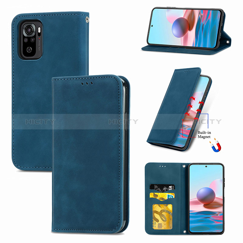 Coque Portefeuille Livre Cuir Etui Clapet S04D pour Xiaomi Redmi Note 10S 4G Plus