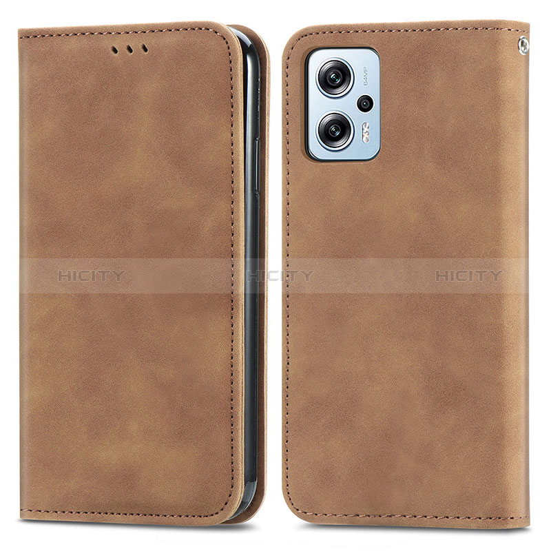 Coque Portefeuille Livre Cuir Etui Clapet S04D pour Xiaomi Redmi Note 11 Pro+ Plus 5G Marron Plus