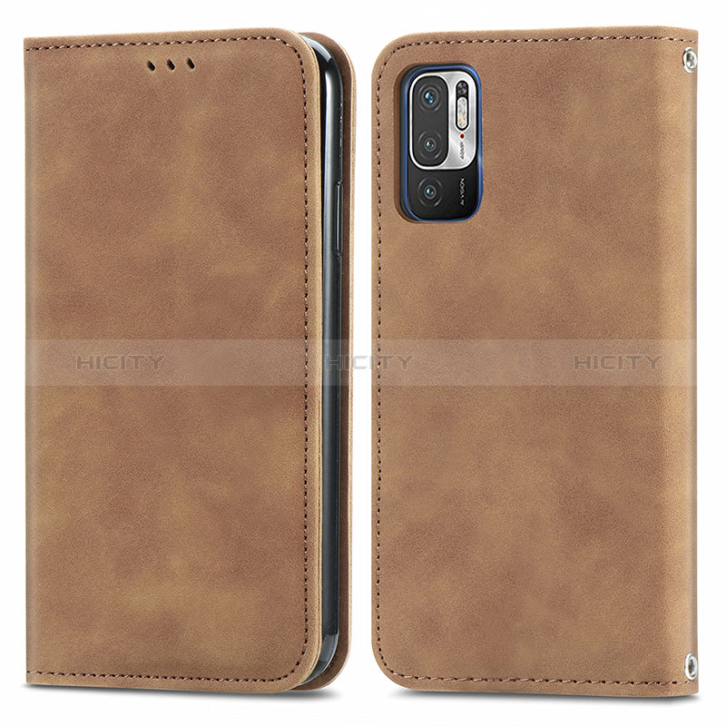 Coque Portefeuille Livre Cuir Etui Clapet S04D pour Xiaomi Redmi Note 11 SE 5G Marron Plus