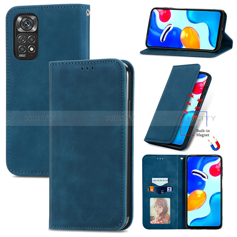 Coque Portefeuille Livre Cuir Etui Clapet S04D pour Xiaomi Redmi Note 11S 4G Plus