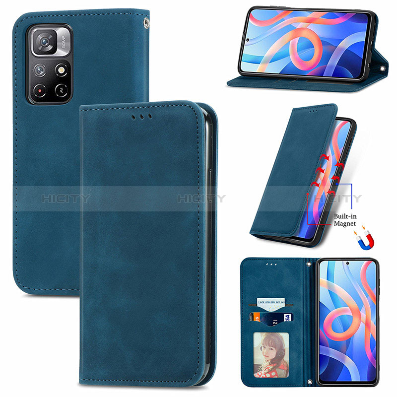 Coque Portefeuille Livre Cuir Etui Clapet S04D pour Xiaomi Redmi Note 11T 5G Plus