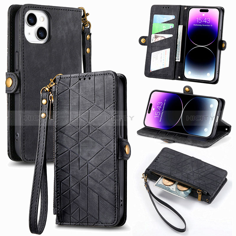 Coque Portefeuille Livre Cuir Etui Clapet S05D pour Apple iPhone 13 Plus