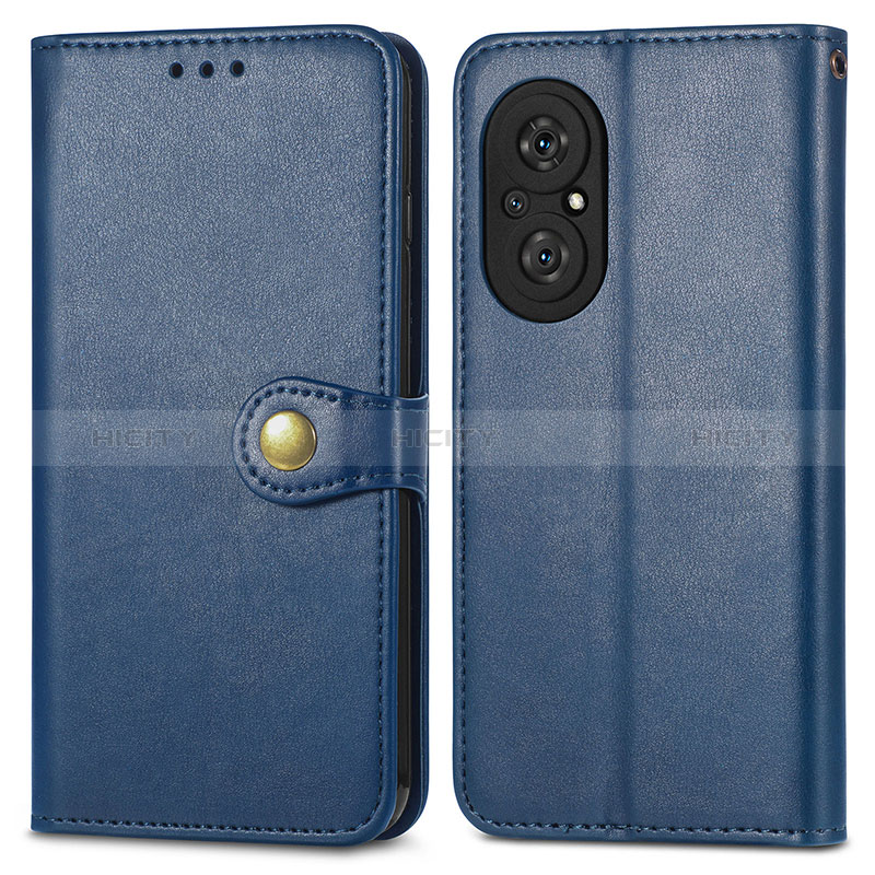 Coque Portefeuille Livre Cuir Etui Clapet S05D pour Huawei Honor 50 SE 5G Bleu Plus