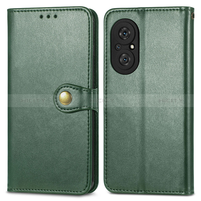 Coque Portefeuille Livre Cuir Etui Clapet S05D pour Huawei Honor 50 SE 5G Vert Plus