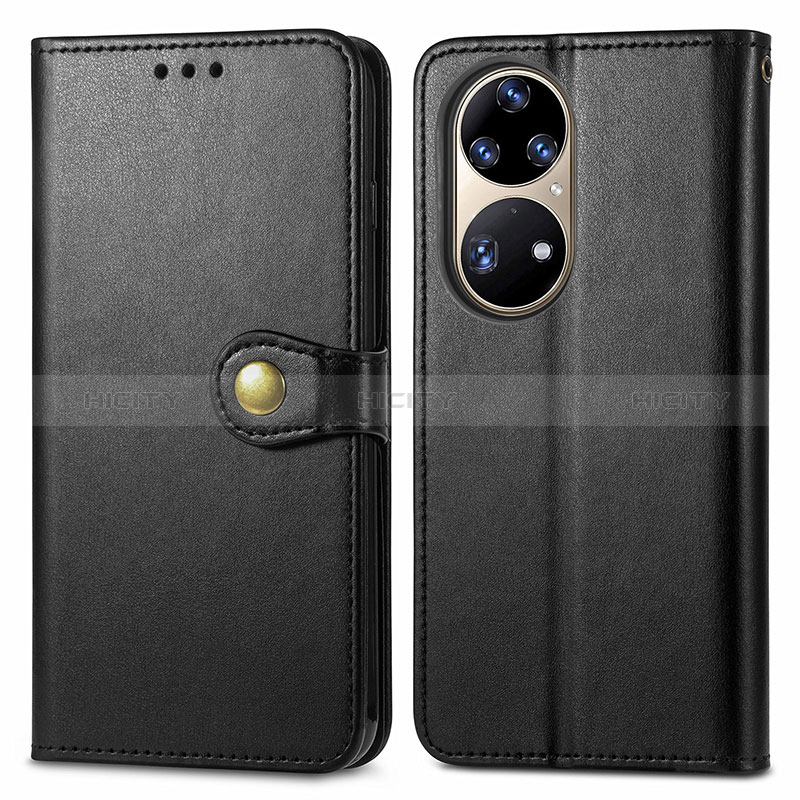 Coque Portefeuille Livre Cuir Etui Clapet S05D pour Huawei P50e Noir Plus