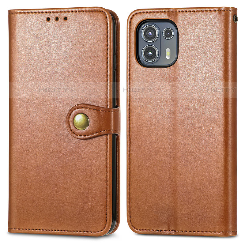 Coque Portefeuille Livre Cuir Etui Clapet S05D pour Motorola Moto Edge 20 Lite 5G Marron Plus