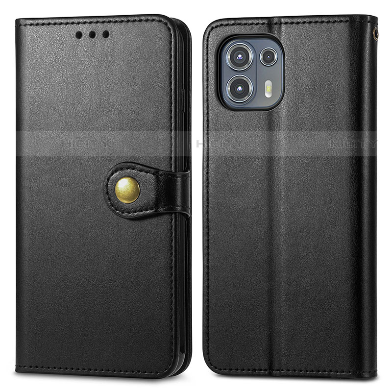 Coque Portefeuille Livre Cuir Etui Clapet S05D pour Motorola Moto Edge 20 Lite 5G Noir Plus