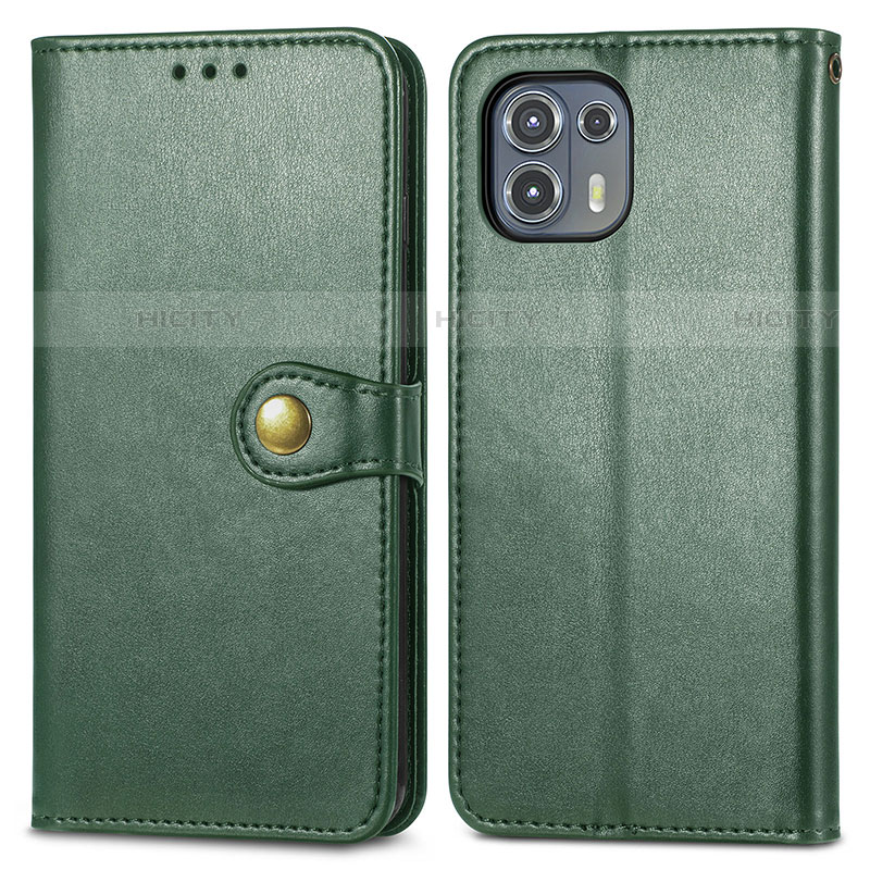 Coque Portefeuille Livre Cuir Etui Clapet S05D pour Motorola Moto Edge 20 Lite 5G Vert Plus