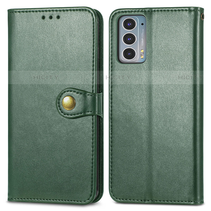 Coque Portefeuille Livre Cuir Etui Clapet S05D pour Motorola Moto Edge Lite 5G Vert Plus